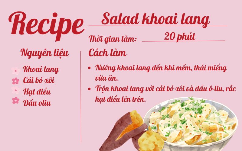 Công thức Salad khoai lang