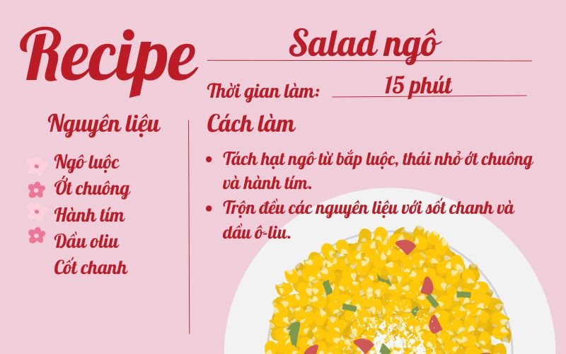 Công thức Salad ngô