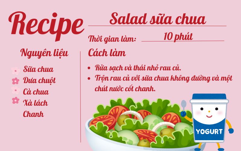 Công thức Salad sữa chua