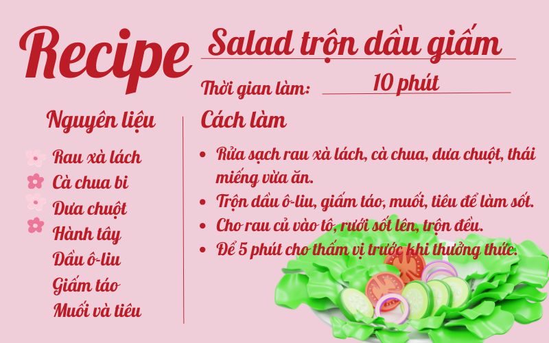 Công thức Salad trộn dầu giấm