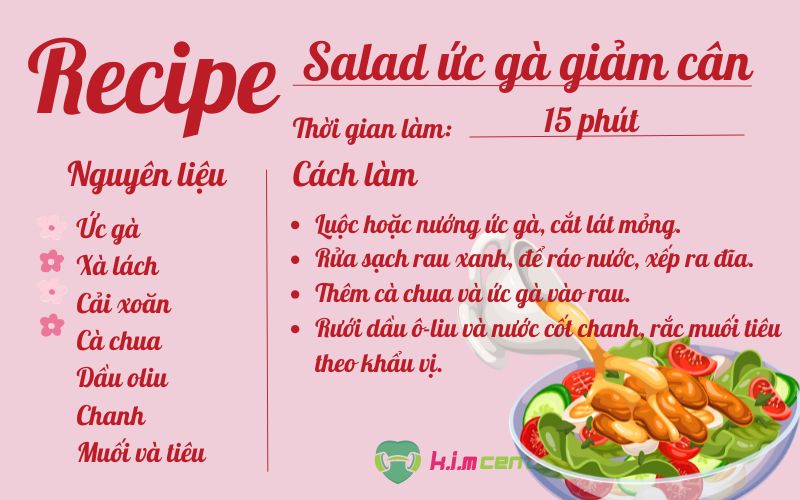 Công thức Salad ức gà giảm cân