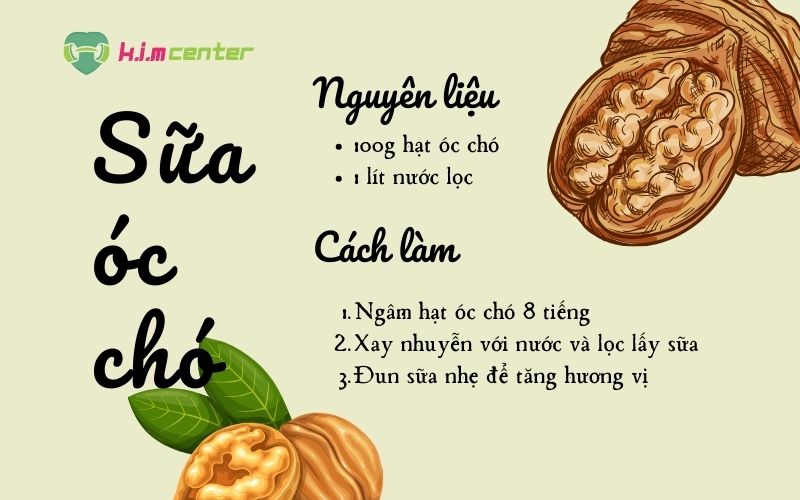 Công thức sữa hạt óc chó