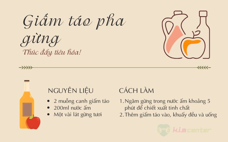 Giảm cân với giấm táo và gừng