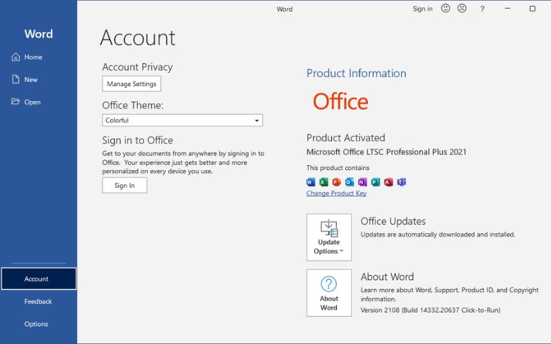 Lỗi active Office 365 không thành công