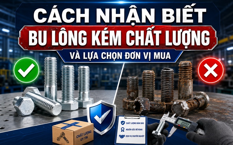 cách nhận biết bulong kém chất lượng